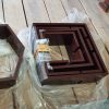4 Cube Interlocking Wall Shelf(Coffee Color)