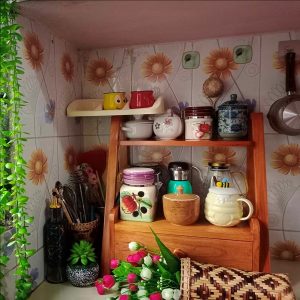 Kitchen Organizer with Drawer(Varnished)